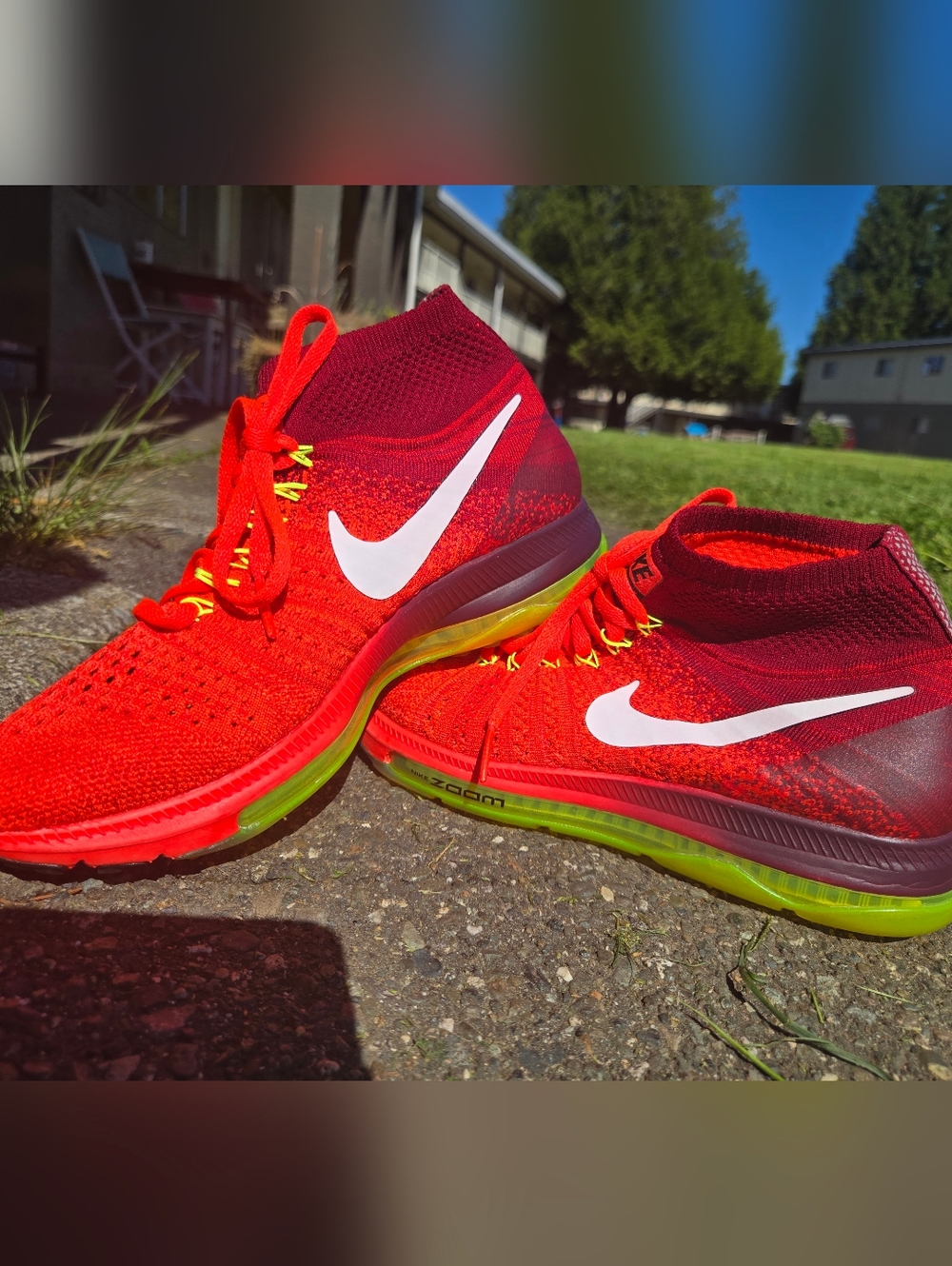 Nike Zoom All Out Flyknit In Bright Crimson